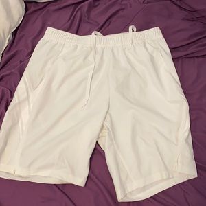 White mens Nike dry-fit shorts